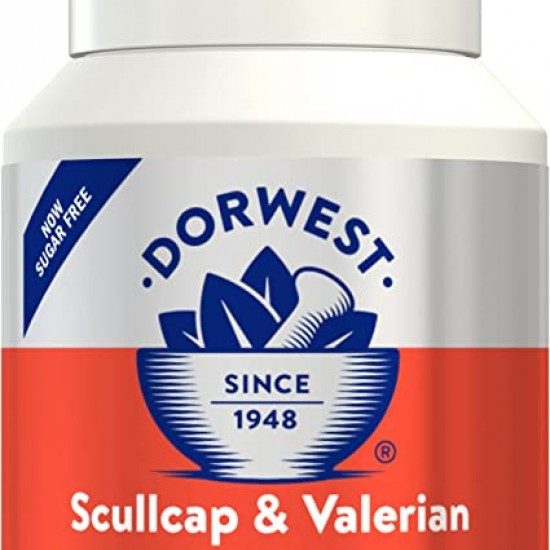 Dorwest Scullcap & Valerian Tablets for Dogs & Cats for Stress & Anxiety