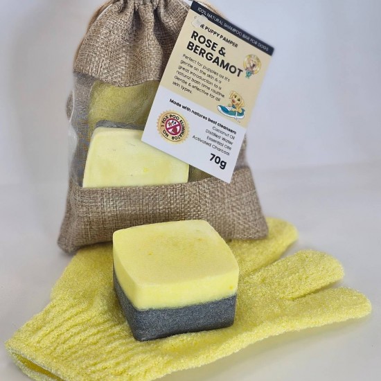 The Puppy Pamper One Rose & Bergamot Shampoo Bar by Tilly and Family The Puppy Pamper One Rose & Bergamot Shampoo Bar by Tilly and Family