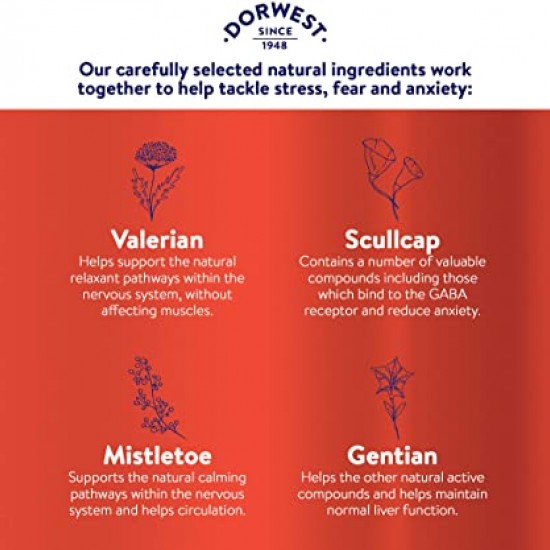 Dorwest Scullcap & Valerian Tablets for Dogs & Cats for Stress & Anxiety