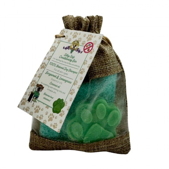 No Flies on Me Bergamot & Lemongrass Dog Shampoo Bar by Tilly and Family No Flies on Me Bergamot & Lemongrass Dog Shampoo Bar by Tilly and Family