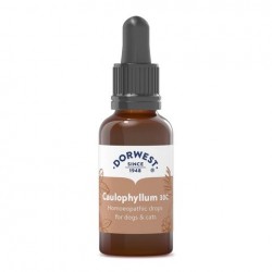 Dorwest Caulophyllum 30C for Kittening & Whelping 5 ml Dorwest Caulophyllum 30C for Kittening & Whelping 5 ml