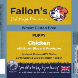 Puppy Chicken & Rice Gently Steam Cooked Wet Dog Food – Complete Puppy Recipe – 10 x 395g