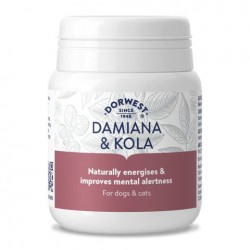 Dorwest Damiana & Kola for Dogs - Energise - Alertness - Vitality - Stamina Dorwest Damiana & Kola for Dogs - Energise - Alertness - Vitality - Stamina