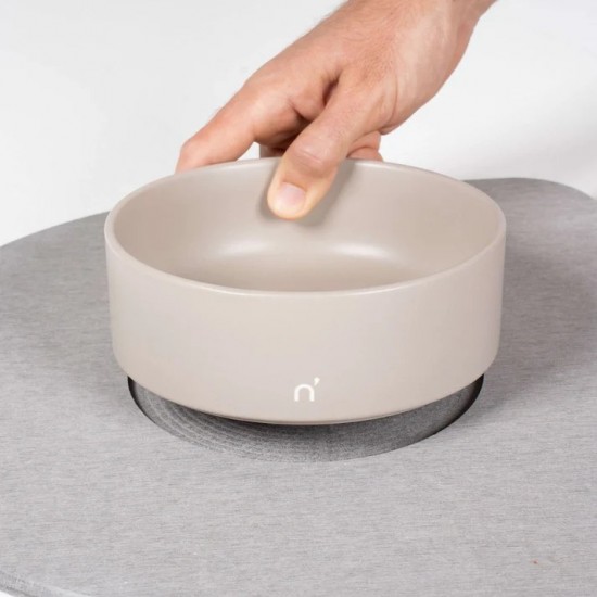 Mess-Free Dog Feeding Station with Ceramic Bowls & Quick-Dry Mat