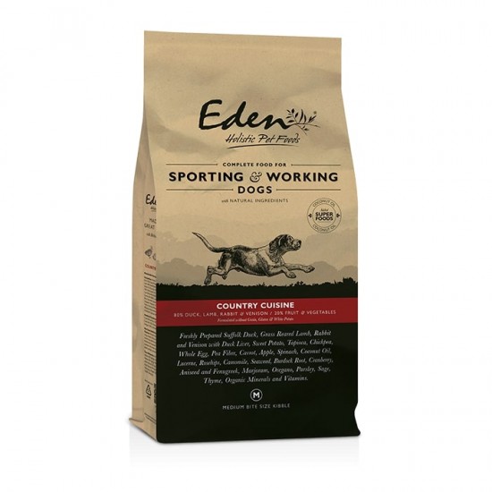 Eden 80/20 Country Cuisine Dry Working Dog Food 15 KG
