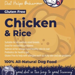 Chicken & Rice dog food - Allergies - Fish Oil - Pre-biotics for gut health  Chicken & Rice dog food - Allergies - Fish Oil - Pre-biotics for gut health