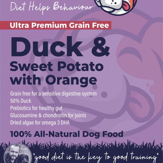 Ultra Premium Duck & Sweet Potato with Orange - 50% Duck - Green Lipped Mussel for Joints dog food TRIAL Pack