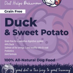 Duck and Sweet Potato Dog Food - 44% Duck - Salmon oil - Sensitive Duck and Sweet Potato Dog Food - 44% Duck - Salmon oil - Sensitive