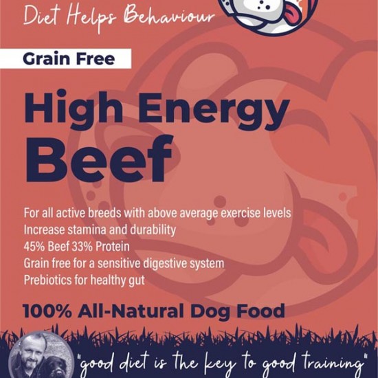  High Energy Beef Gundog,Cani Cross, Agility , Bull dog breeds Dog Food with Sweet Potato TRIAL Pack