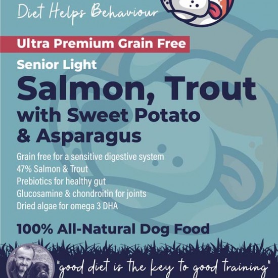 Ultra Premium Salmon Trout & Sweet Potato -  42% Fish - Weight Loss - Green Lipped Mussel dog food