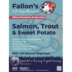 Ultra Premium Salmon ,Trout & sweet potato with asparagus - 50% Fish - Green Lipped Mussel for Joints dog food