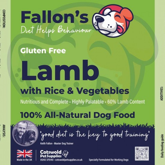 Lamb & Rice  - Wet Dog Food - Gluten Free - Pack of 10 Trays x 395g