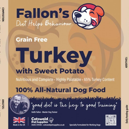 Turkey & Sweet Potato Grain Free Wet Dog Food Trays 10 x 395g