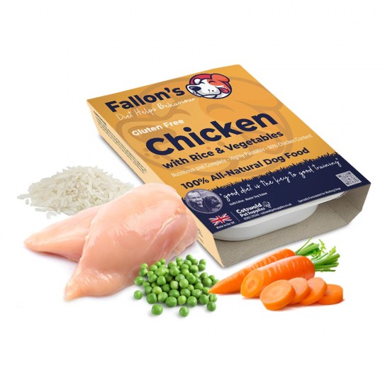 Chicken & Rice  - Wet Dog Food - Gluten Free - Pack of 10 Trays x 395g