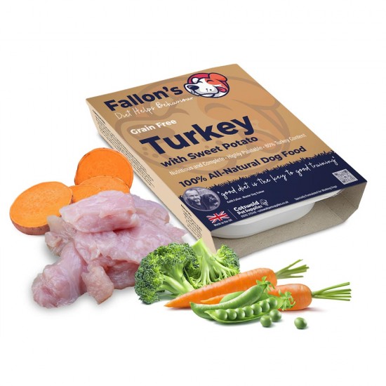 Turkey & Sweet Potato Grain Free Wet Dog Food Trays 10 x 395g