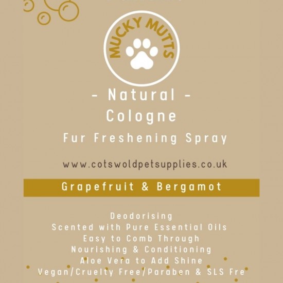 Fallon's Mucky Mutts Natural Cologne Fur Freshening Spray Grapefruit 200ml for Dogs Fallon's Mucky Mutts Natural Cologne Fur Freshening Spray Grapefruit 200ml for Dogs