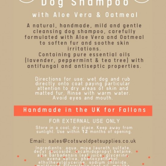 Fallon's Mucky Mutts Natural Dog Shampoo 200ml 
