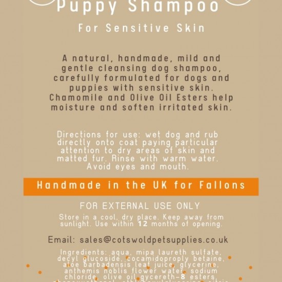 Fallon's Mucky Mutts Puppy / Sensitive Shampoo 200ml Fallon's Mucky Mutts Puppy / Sensitive Shampoo 200ml