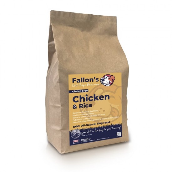 Chicken & Rice dog food - Allergies - Salmon Oil - Pre-biotics for gut health 