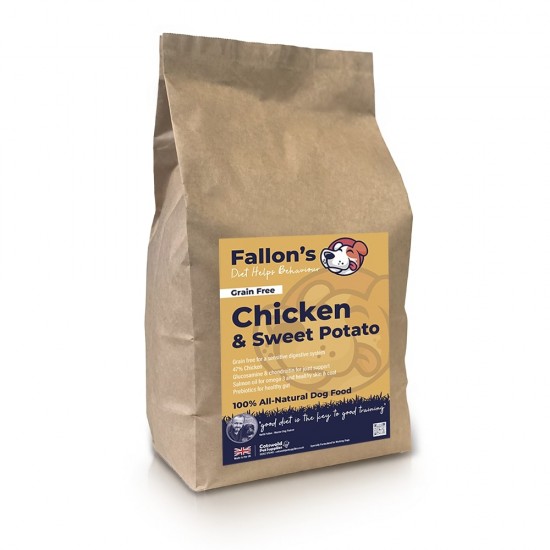 Chicken & Sweet Potato  Dog Food - 47% Chicken - Salmon Oil - Sensitive