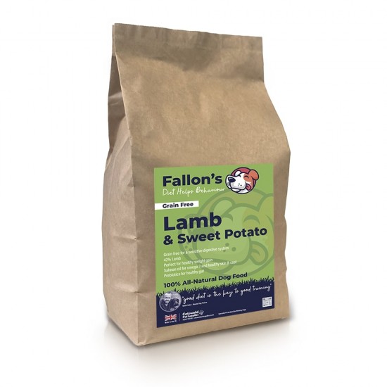 Lamb and Sweet Potato Dog Food- 42% Lamb - Salmon Oil - Sensitive