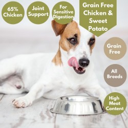 Chicken & Sweet Potato Gently Steam Cooked Wet Dog Food – Sensitive Digestion & Joint Support – 10 x 395g