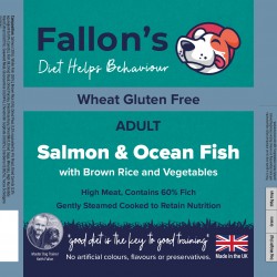 Salmon & Ocean Fish & Brown Rice Gently Steam Cooked Wet Dog Food – 10 x 395g