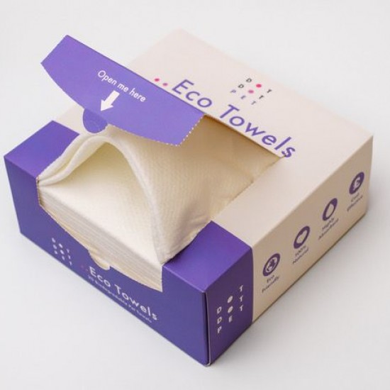 Dot Dot Pet - Dog Eco Towels Pack of 20 Biodegradable  - Special Offer 2 Boxes for £20!