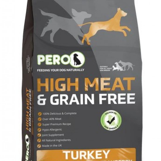 Pero High Meat Grain Free Turkey & Sweet Potato Dog Food 12KG
