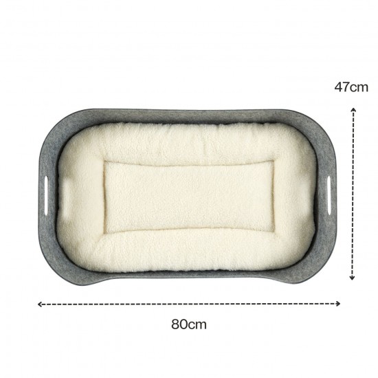 Pup & Kit PetNest Felt Pet Bed with Free Small Pet Protector Blanket worth £24.95!