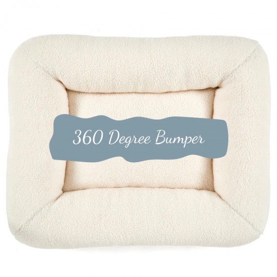 Pup & Kit Pup Pillow Fleece Dog Bed with Free Small Pet Protector Blanket worth £24.95!