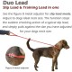 Dog Head Control Lead with Rubber Handle Dog Head Control Lead with Rubber Handle
