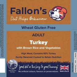 Turkey & Rice Gluten Free Gently Steam Cooked Wet Dog Food – Sensitive Digestion – 10 x 395g