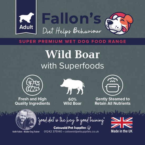 Wild Boar with Superfoods - Wet Dog Food 