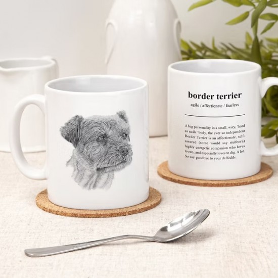 Border Terrier Ceramic Mug - Designed & Hand Finished in the UK Border Terrier Ceramic Mug - Designed & Hand Finished in the UK