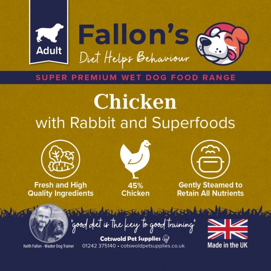 Chicken with Rabbit and Superfoods - Wet Dog Food 