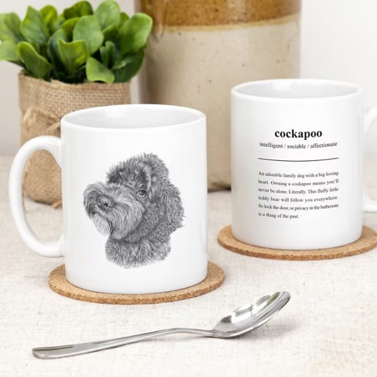 Cockapoo Ceramic Mug - Designed & Hand Finished in the UK Cockapoo Ceramic Mug - Designed & Hand Finished in the UK