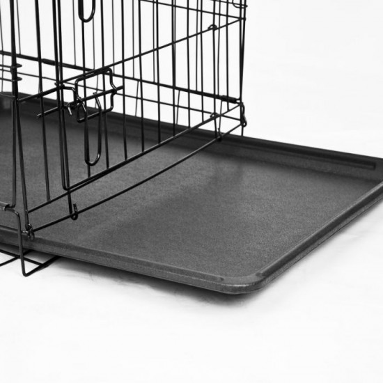 Solid metal hot sale dog crate