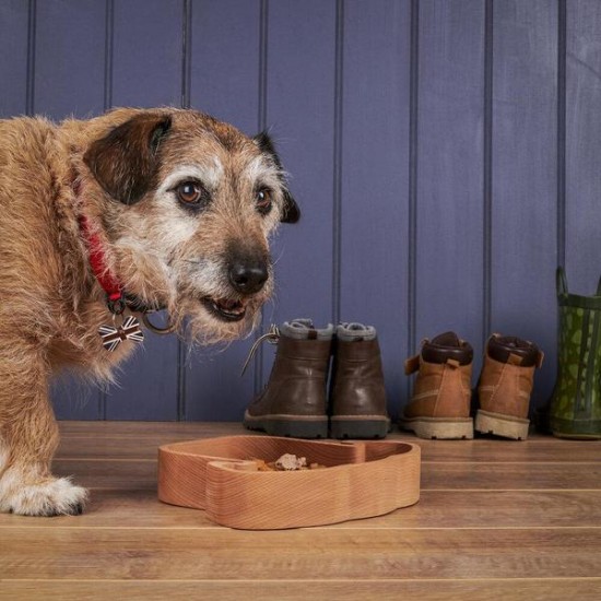 Cute Wooden Dog Bowl - Naturally Antibacterial Cute Wooden Dog Bowl - Naturally Antibacterial
