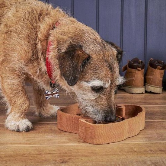 High Quality British Made Wooden Dog Bowl - Naturally Antibacterial