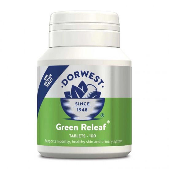 Dorwest Green Relief Tablets for Dogs & Cats for Skin, Joints & Urinary System