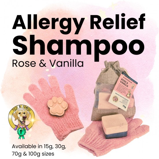 The Comforting One Rose & Vanilla Dog Shampoo Bar by Tilly and Family