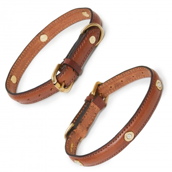 Hicks & Hides Stanway Field Leather Dog Collar