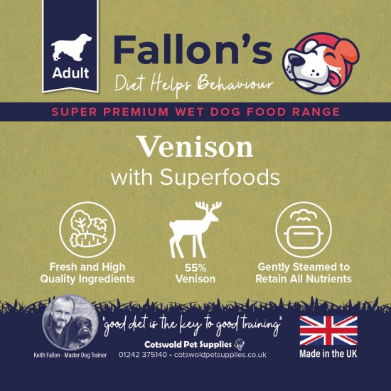 Venison with Superfoods - Wet Dog Food 
